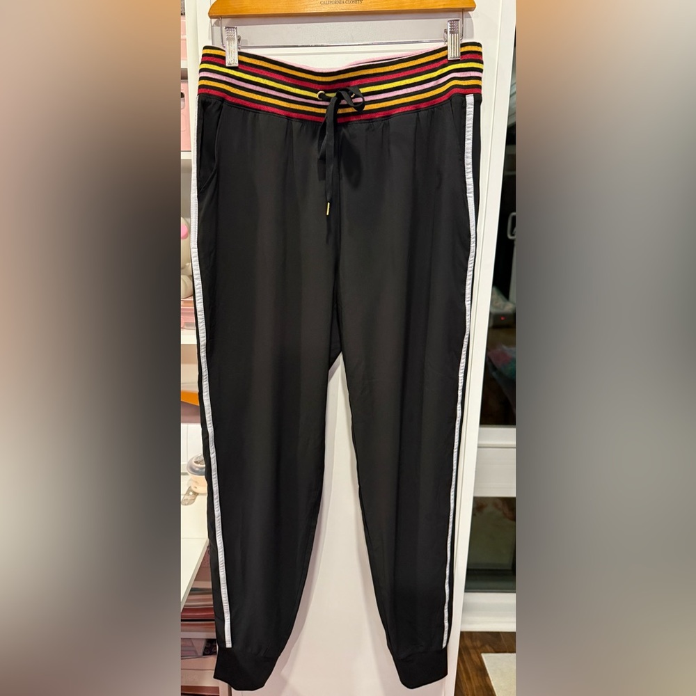 C&C California NWOT Black Joggers Stripe Waist Athleisure M